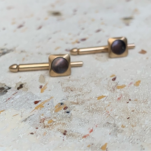 Group Lot Formal Vintage SWANK Shirt Studs sets groom prom tux Silver Gold - Picture 4 of 7